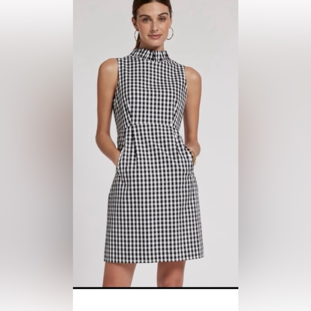 Tyler Boe Sz. 4, black and white checked sleeveless dress, PERFECT!